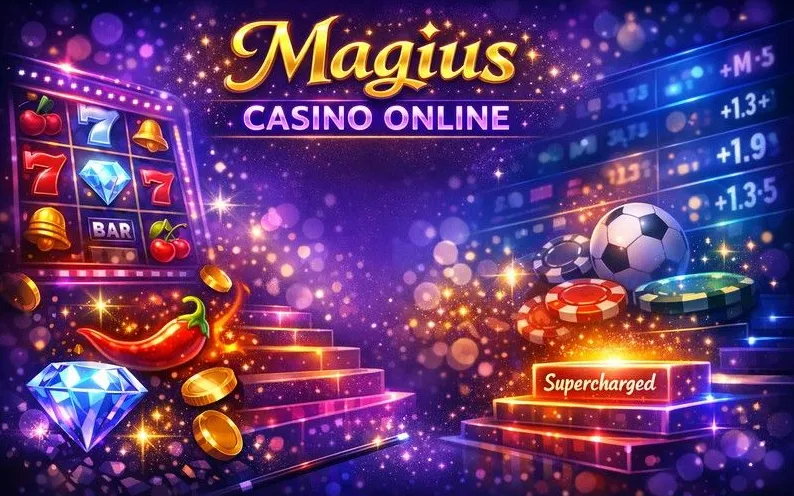 Magius Casino login page hero banner